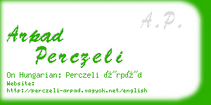 arpad perczeli business card